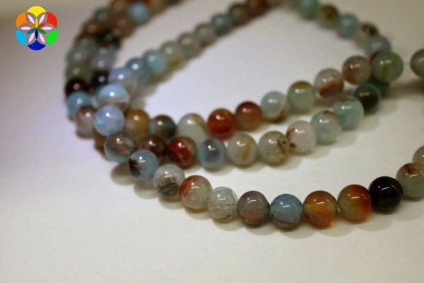 Çeyrek Dizi (9cm uzunluğundadır!) Akik Taşı Çeyrek Dizi 8mm (4305) - Görsel 3