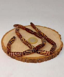 Alternative view of 2 Göz Tibet Akik Taşı Silindir Kesim 10x30mm Dizi (45798)