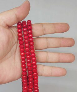 Çeyrek Dizi (9cm uzunluğundadır!) Ahşap Çeyrek Dizi 5.5*7mm Kırmızı (51640)