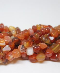 Çeyrek Dizi (9cm uzunluğundadır!) Akik Kahverengi Alacalı 8-10mm Tımbıl Doğal Taşlar Çeyrek Dizi