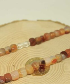 Alternative view of Akik Taşı Küp Şekilli Kolye 7-8mm Aralığı (Klipsli) (23825)