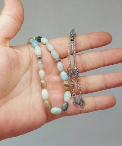 Amazonit Taşı Arpa Kesim Tesbih 6*9mm (49432)