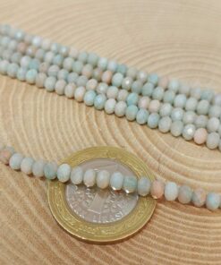 Alternative view of Amazonit Taşı Rondela Faset Kesim 3*4mm Dizi (53102)