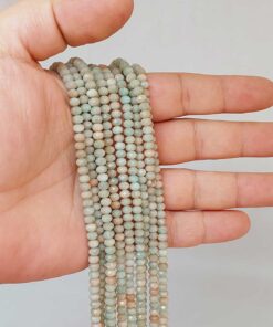 Amazonit Taşı Rondela Faset Kesim 3*4mm Dizi (53102)