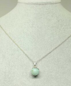 Amazonit taşı Kolye Ucu Zincirli