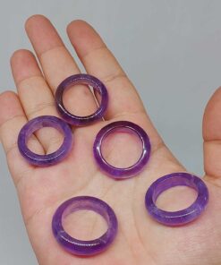 Ametist Taşı Yüzük 6mm Kalınlığında (Standart Ölçü) (51498)