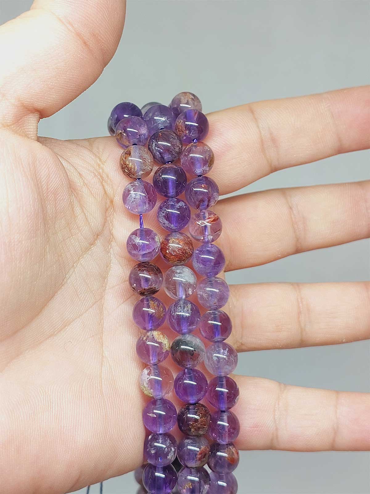 Çeyrek Dizi (9cm uzunluğundadır!) Ametrin Taşı Çeyrek Dizi 8mm (51348)