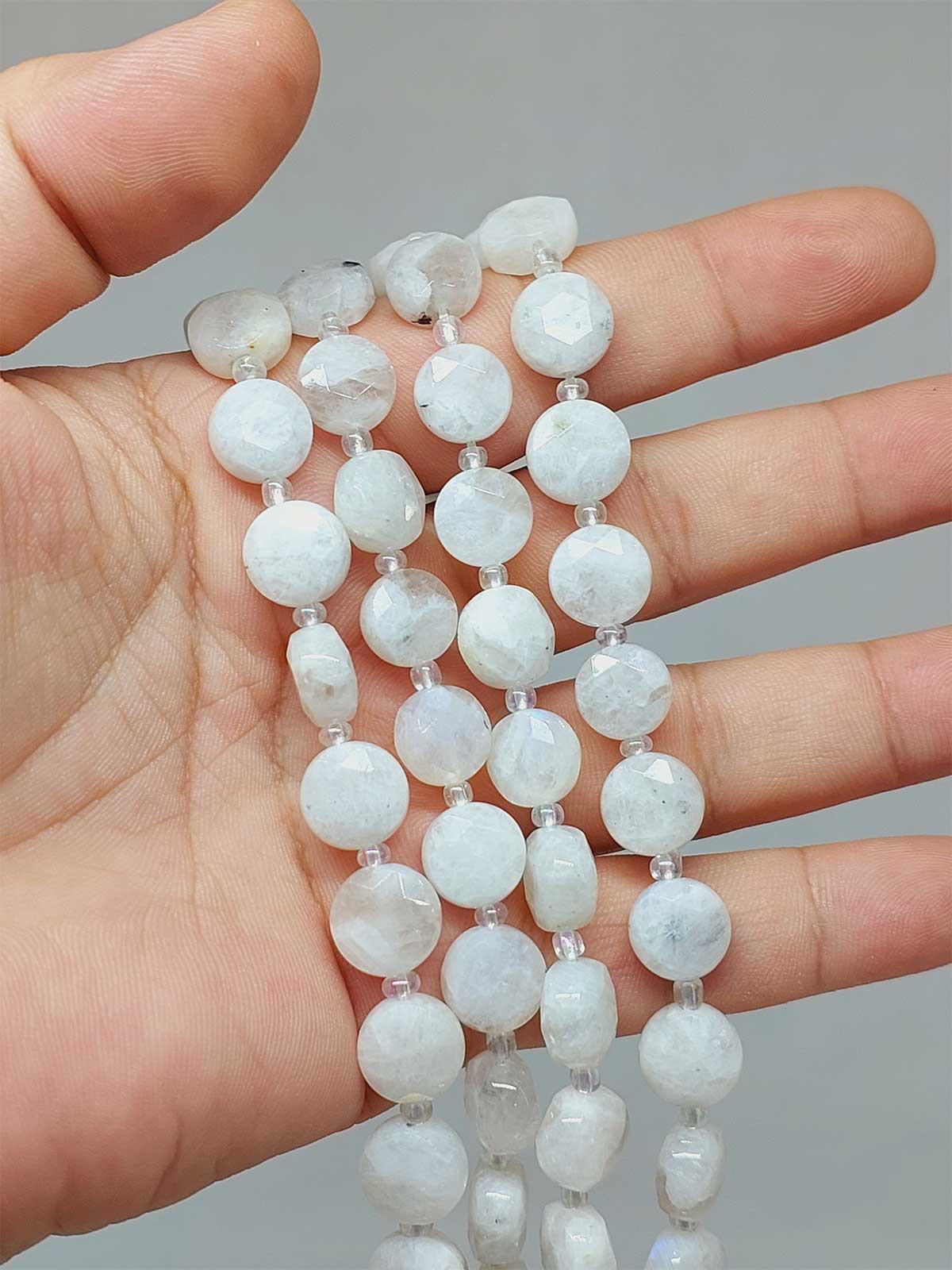 Ay Taşı 5.5*9.5mm YARIM Dizi (51480) (18cm uzunluğundadır)