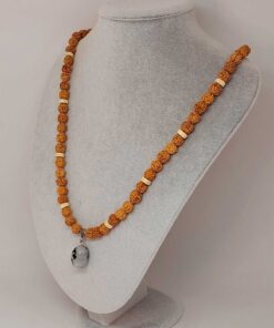 Alternative view of Ay Taşlı Rudraksha Tohum Kolye Dolama Bileklik 8mm (49710)