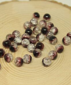 Alternative view of Bordo Renkli Cam Boncuk 8mm/adet (24325)