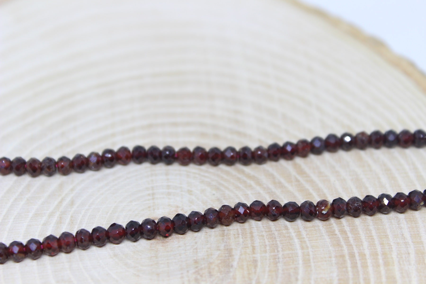 Lal - Granat - Garnet Taşı Rondela Faset Kesim 3.5*2.5mm dizi - Görsel 4