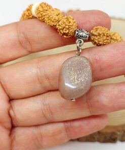 Alternative view of Güneş Taşlı Rudraksha Tohum Kolye Dolama Bileklik 8mm (49704)