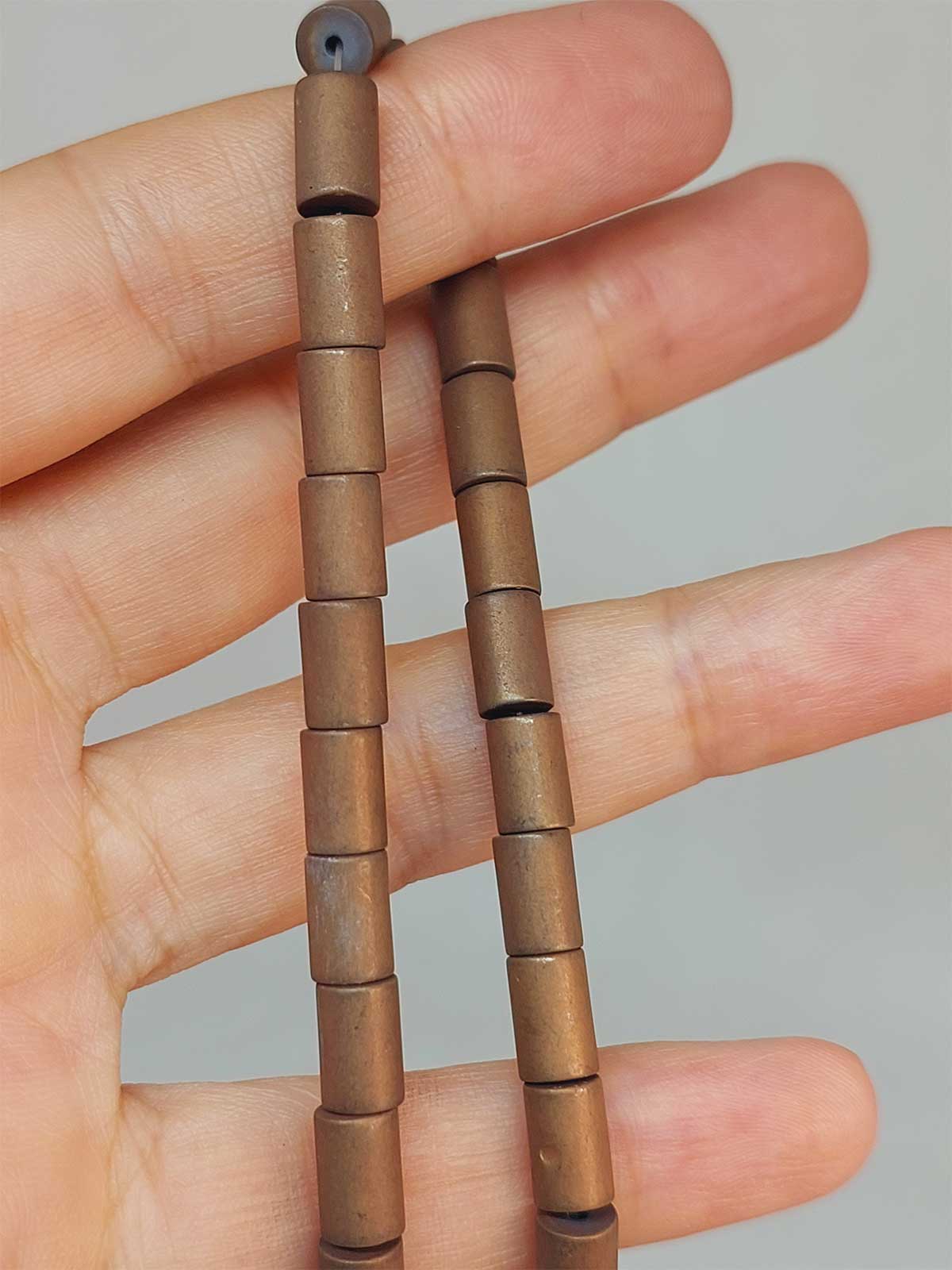 Hematit Taşı YARIM Dizi 5.5*8mm (49608) (18cm uzunluğundadır)