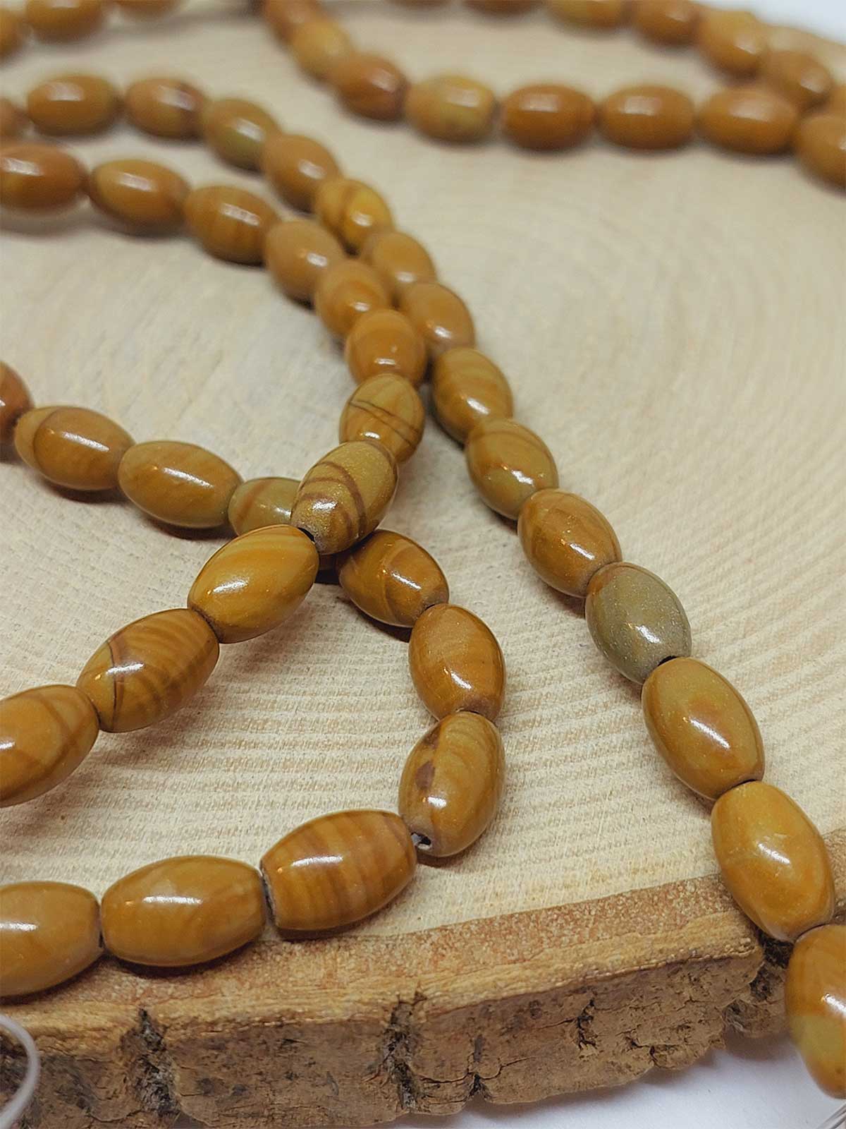 Jasper Taşı Arpa Kesim Dizi 6*8.5mm (51300) - Görsel 3