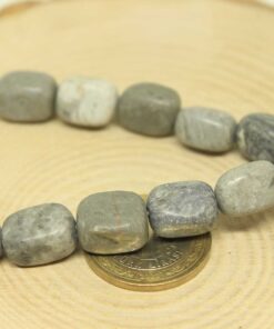 Alternative view of Jasper Taşı Dikdörtgen Şekilli YARIM Dizi (27615) (18 cm Uzunluğundadır)