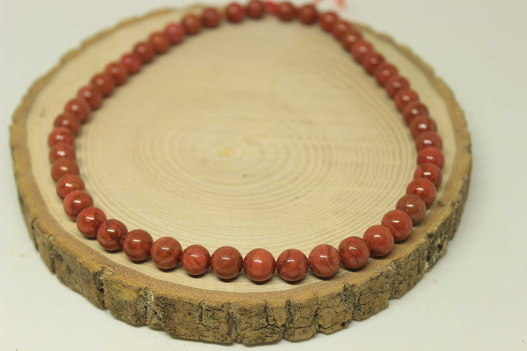 Jasper Taşı Kırmızı 8mm/adet (22455-1) - Görsel 2