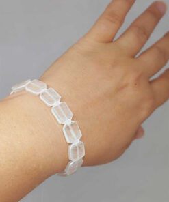 Kristal Kuvars Taşı Makrome Tasarım Bileklik (51598)