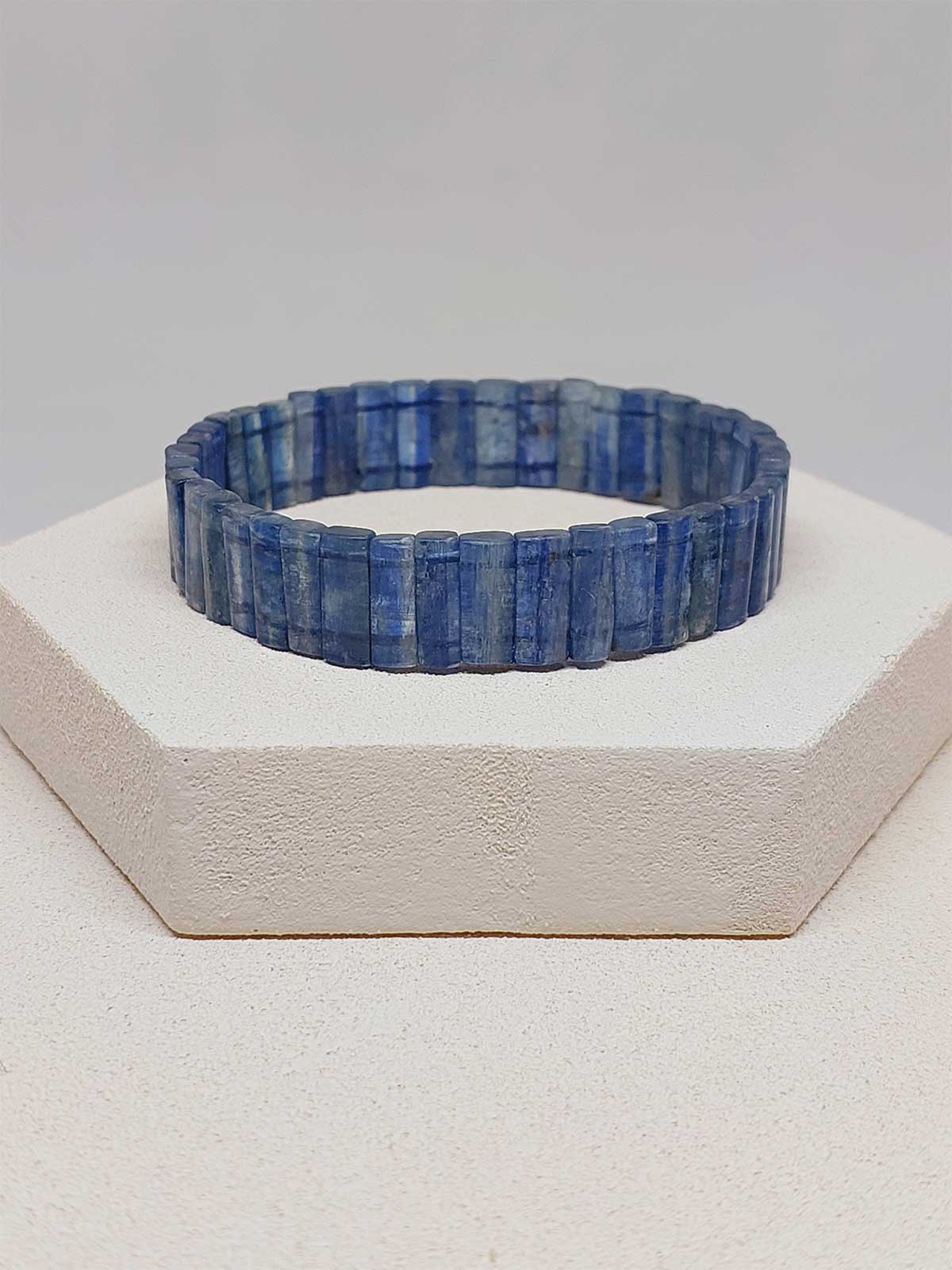 Kyanit Taşı Üst Segment Özel Çubuk Kesim Bileklik (17-18cm) (51292)