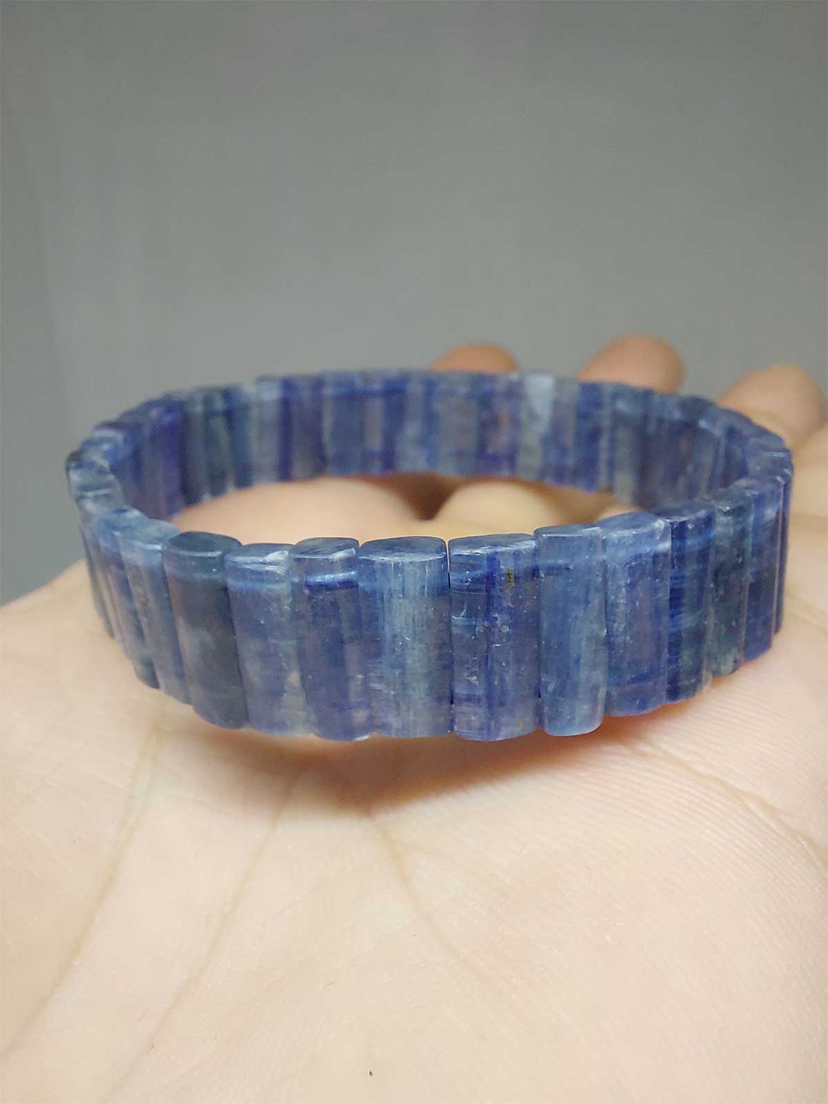 Kyanit Taşı Üst Segment Özel Çubuk Kesim Bileklik (17-18cm) (51292) - Görsel 2