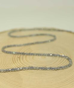 Labradorit Taşı Küp Şekilli YARIM Dizi 2.5mm (17cm uzunluğundadır)