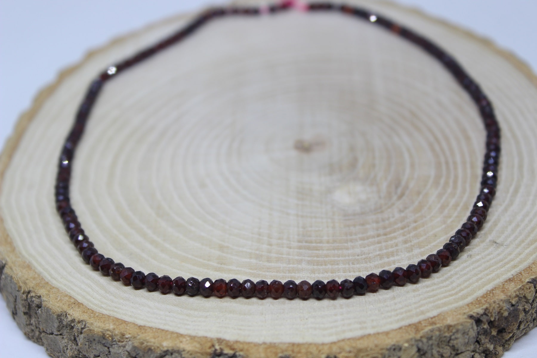 Lal - Granat - Garnet Taşı Rondela Faset Kesim 3.5*2.5mm dizi - Görsel 3