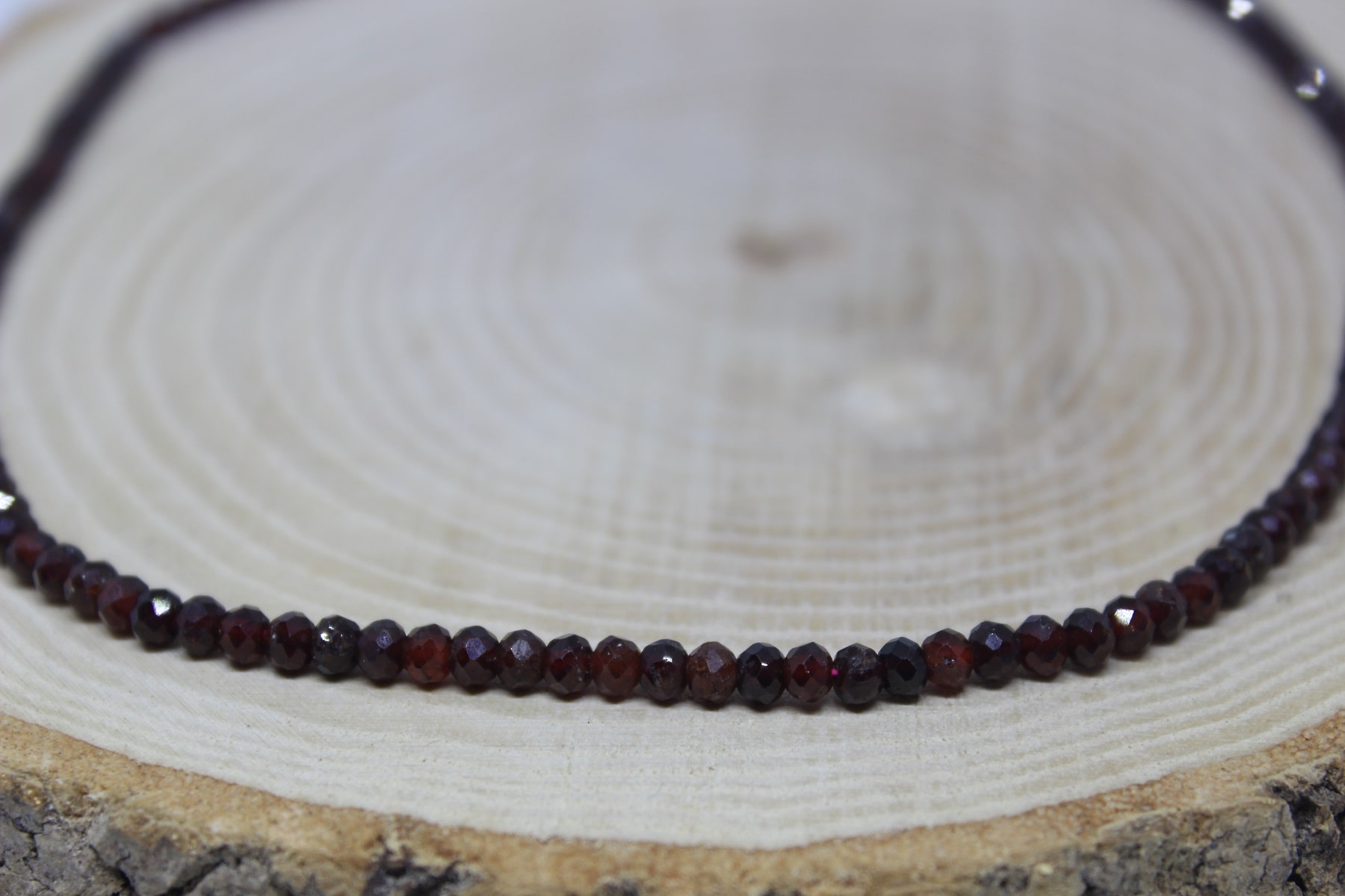Lal - Granat - Garnet Taşı Rondela Faset Kesim 3.5*2.5mm dizi - Görsel 5