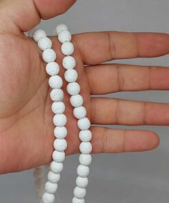 Lav Taşı Beyaz Dizi 8mm (52404)