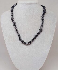 Obsidyen Taşı Küçük Taşlar Kolye (52260)