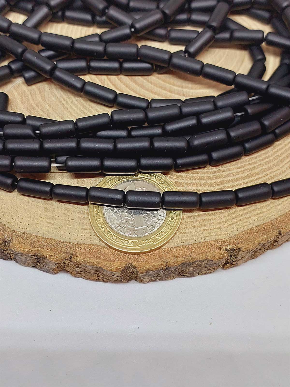 Oniks Taşı Kapsül Kesim 4.5x10mm Mat Dizi (52950) - Görsel 2