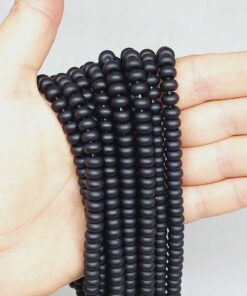 Oniks Taşı Rondela Kesim 4.5x7.5mm Mat Dizi (52948)