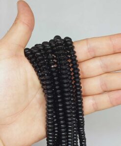 Oniks Taşı Rondela Kesim 4x8mm Parlak Dizi (52946)