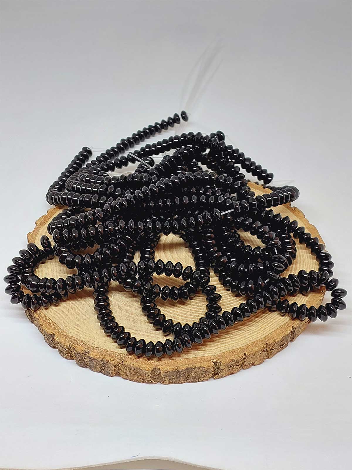 Oniks Taşı Rondela Kesim 4x8mm Parlak Dizi (52946) - Görsel 3