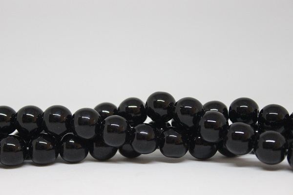 Onix (Oniks) Taşı Parlak YARIM Dizi 12mm (18cm uzunluğundadır) - Görsel 4