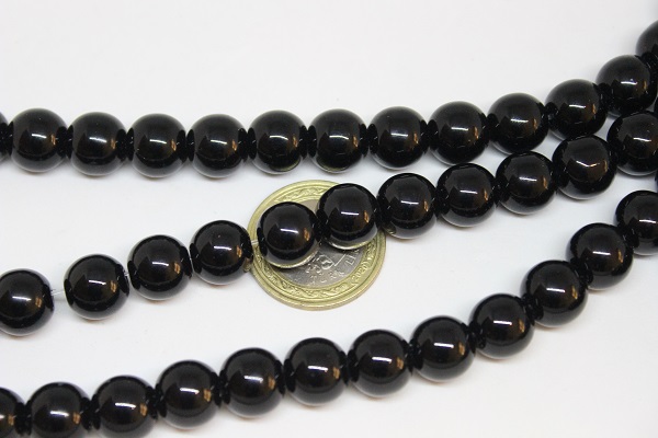 Onix (Oniks) Taşı Parlak YARIM Dizi 12mm (18cm uzunluğundadır) - Görsel 3