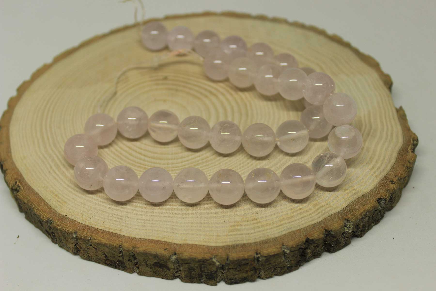Pembe Kuvars Taşı Açık Renkli 12mm/adet - Görsel 4