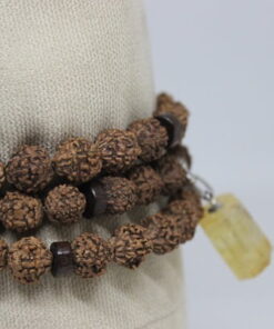 Alternative view of Sitrin Taşlı Rudraksha Tohum Dolama Bileklik 8mm