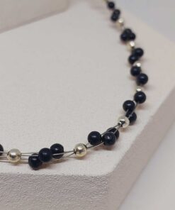 Alternative view of Shungite (Şungit) Taşı Tasarım Kolye 4mm (51472)