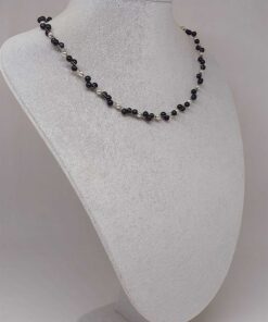 Shungite (Şungit) Taşı Tasarım Kolye 4mm (51472)