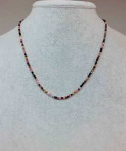 Turmalin Taşı 2.5mm Kolye (Sabit Klipsli) (23075)
