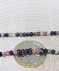 Alternative view of Turmalin Taşı Karışık Renkler Rondela Faset Kesim 3.5*2.5mm dizi