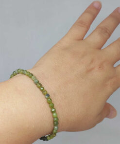 Peridot (Zebercet) Taşı Faset Kesim Bileklik 4mm (51652)
