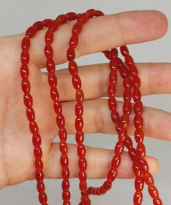 Çeyrek Dizi (9cm uzunluğundadır!) Akik Taşı Arpa Kesim 4x6.5mm Çeyrek Dizi (49464)