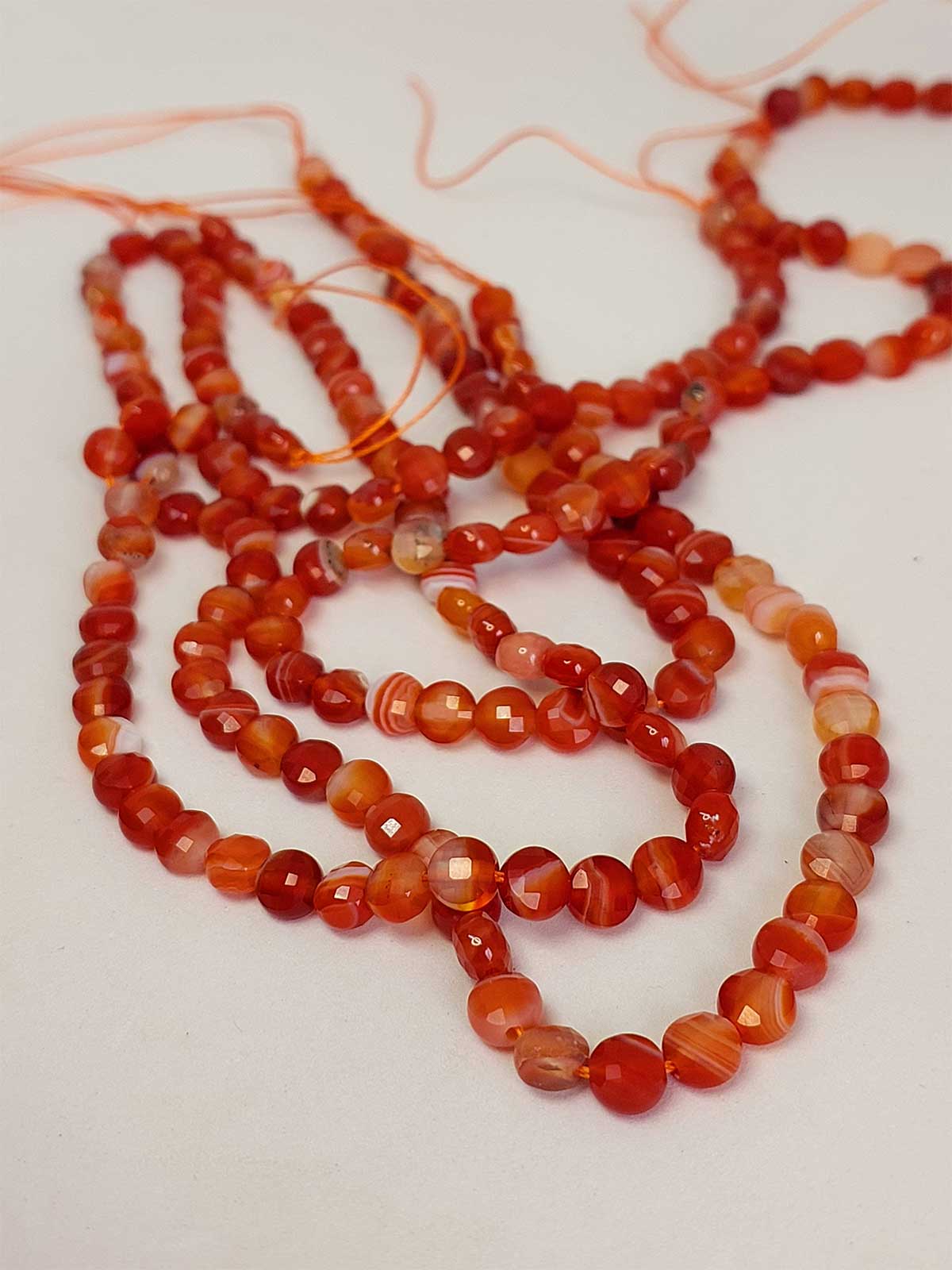 Akik Taşı YASSI Faset Kesim Dizi 6x4mm (42825) - Görsel 3