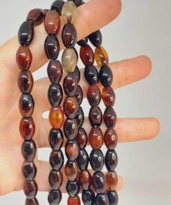 Çeyrek Dizi (9cm uzunluğundadır!) Akik Taşı Arpa Kesim 8x11mm Çeyrek Dizi (49418)
