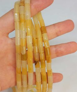 Çeyrek Dizi (9cm uzunluğundadır!) Akik Taşı Silindir Kesim 5.5x7.5mm Çeyrek Dizi (49308)