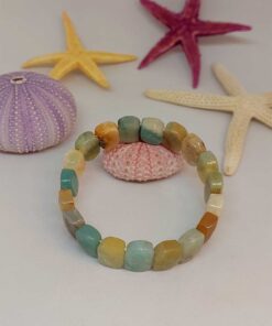 Alternative view of Amazonit Taşı Oval Kesim Unisex Bileklik (46078)