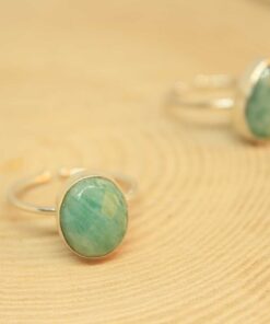 Alternative view of Amazonit Taşı Ayarlanabilir Gümüş Yüzük