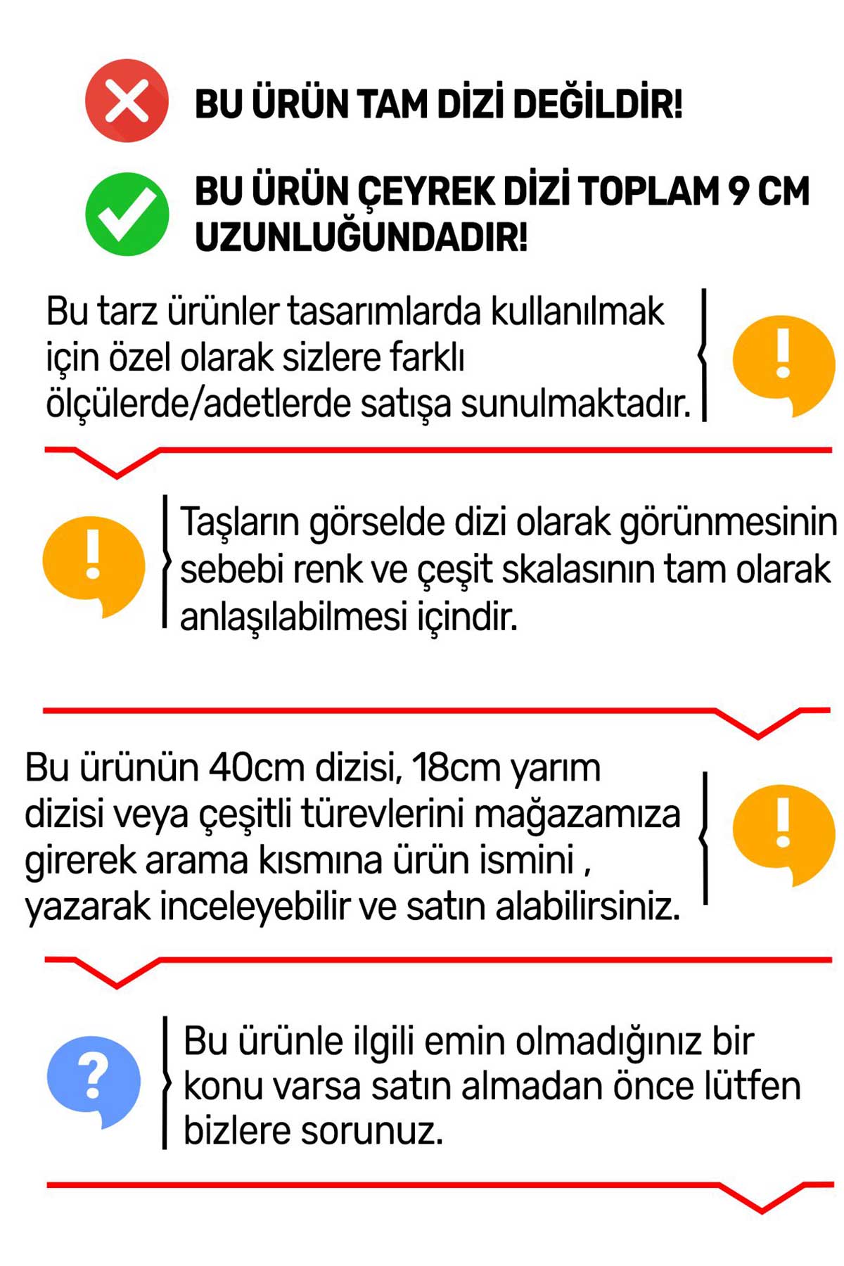 Çeyrek Dizi (9cm uzunluğundadır!) Larimar Taşı Çeyrek Dizi 8mm - Görsel 2