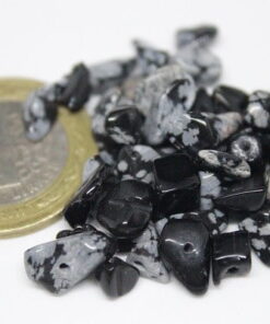 Delikli Kar Tanesi Obsidyen Taşı Mini Boy 50 adet