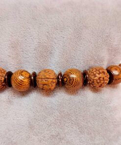 Alternative view of Hindistan Cevizi. Rudraksha & Venge Unisex 10mm Ahşap Tasarım Bileklik (39670)
